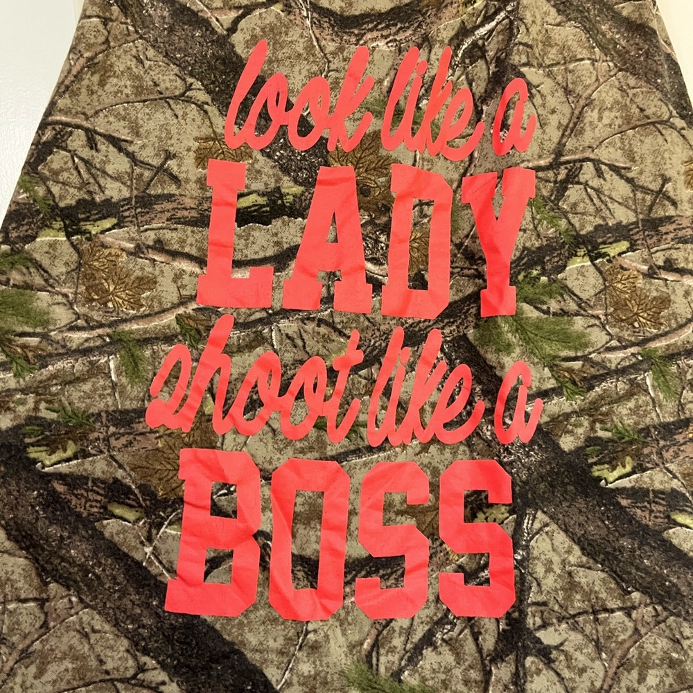 Camo coral tank top, size 3x